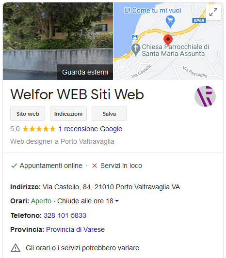 Google My Business e Bing Places welforweb, welfor web, realizzazione siti internet, siti web, progettazione, creazione, varese, ticino, milano, lago maggiore, verbania